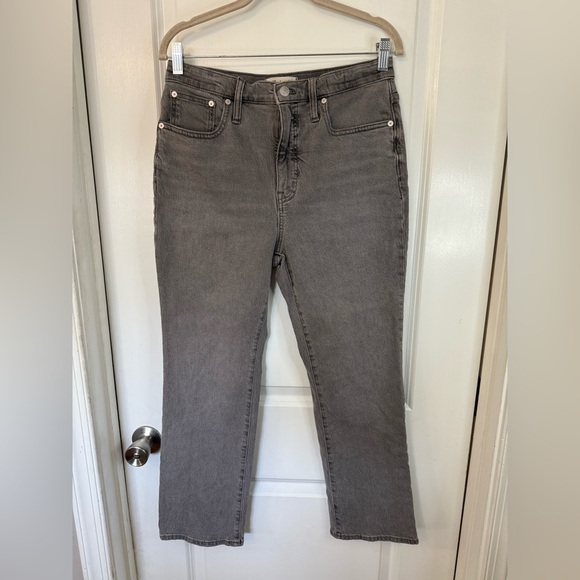 Madewell Women’s Gray Brookfield Wash Slim Demi-Boot Jeans - Size 28 - Picture 1 of 8